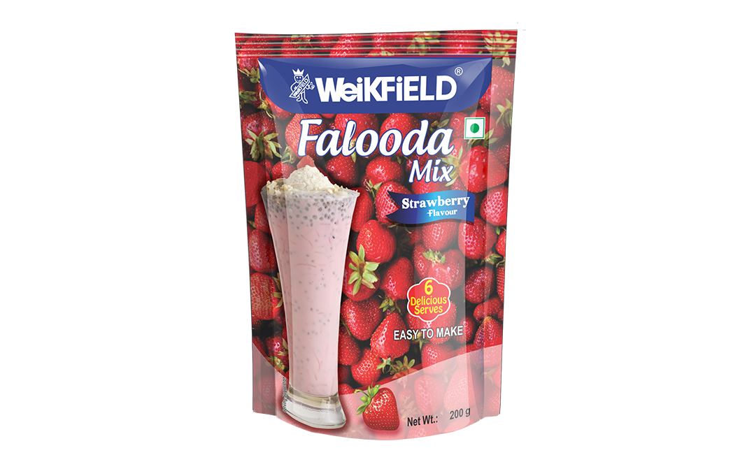Weikfield Falooda Mix Strawberry Flavour   Pack  200 grams